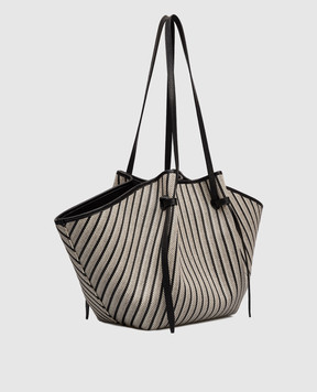 YUZEFI Сумка-тоут Mochi в смужку LARGEMOCHI