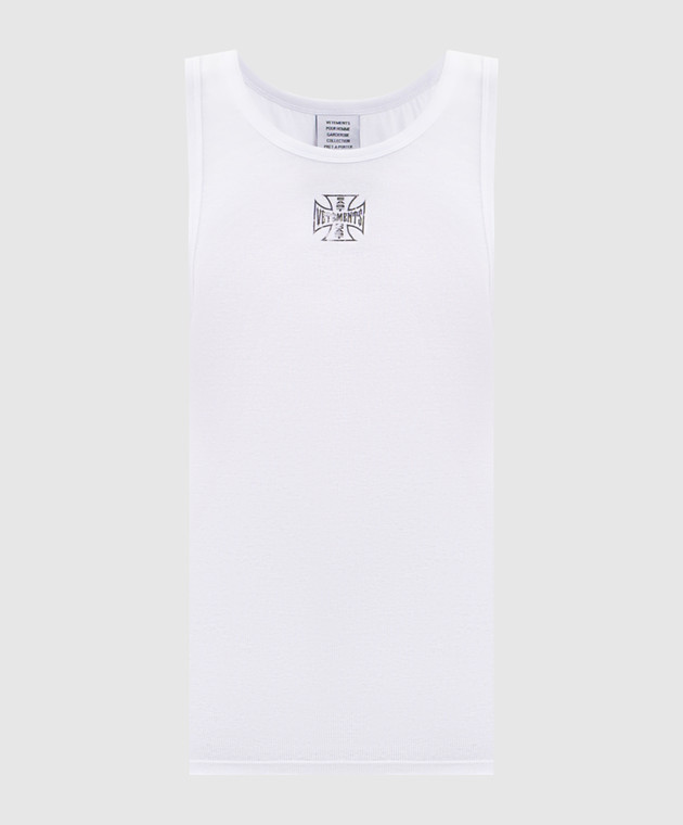 Vetements Белая майка в рубчик MH27TT247W