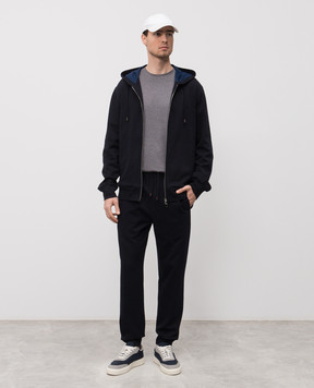 ISAIA Синяя спортивная куртка с капюшоном MFRI18J0300