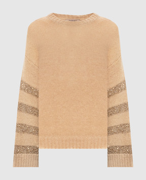 Twinset Коричневий светр з вовною альпаки 262TP3530