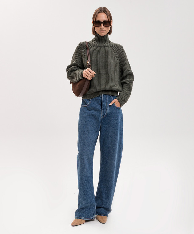 Allude Зелений светр з вовни та кашеміру 26517031 зображення 2