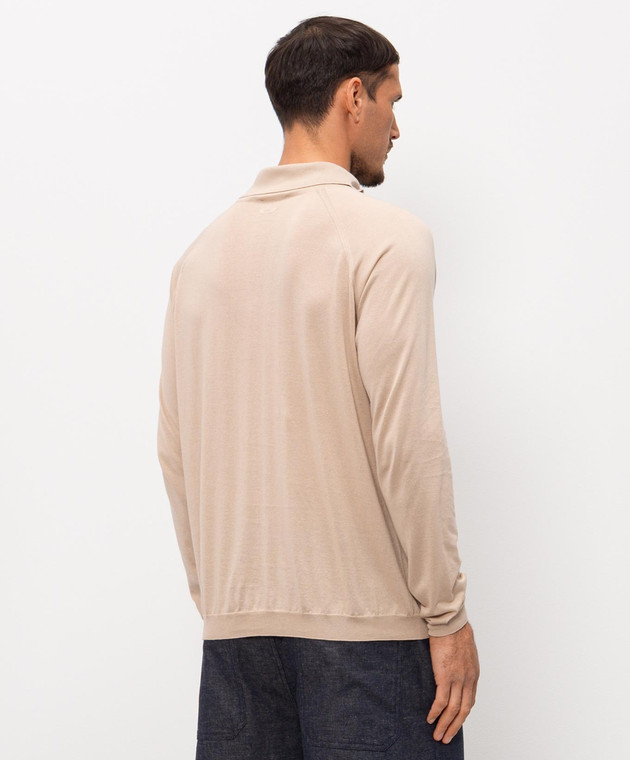 Sease Бежевое поло с длинными рукавами KP048XG106 изображение 4