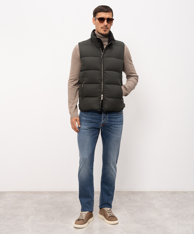MooRER Темно-зеленый пуховой жилет FIRE FIRESKT изображение 2