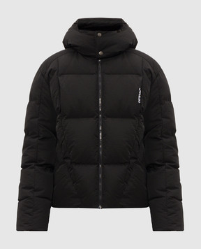Off-White Черная куртка с вышивкой логотипа 44MED06CF26F001
