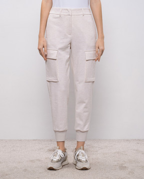 Peserico Бежеві меланжеві джогери M04790J02347C