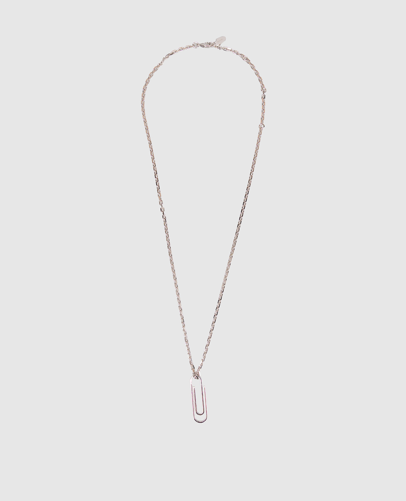 

Серебристая цепочка с подвеской Paperclip, Серебристый, Ожерелья