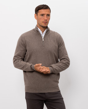 Brunello Cucinelli Коричневий джемпер з кашеміру M2200124