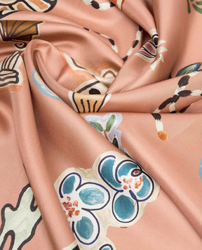 Alemais Коричнева хустка Laurence із шовку 6735A