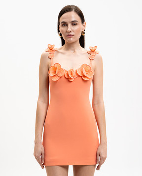 David Koma Помаранчева сукня з квітковою аплікацією RE26DK04D