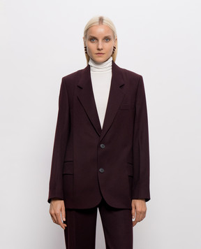 Victoria Beckham Бордовий жакет з вовни 1326WJK007371A