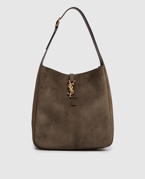 Saint Laurent Замшевая сумка цвета хаки LE 5À7 8505451U80W