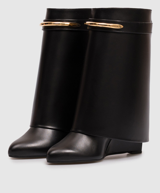 Givenchy Чорні шкіряні чоботи Shark Pinch BE605LE1J7 зображення 2