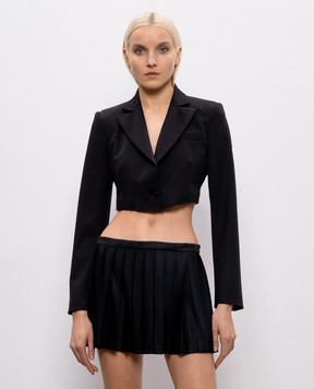 Vetements Чорний укорочений жакет з вовни WE76TJ362B