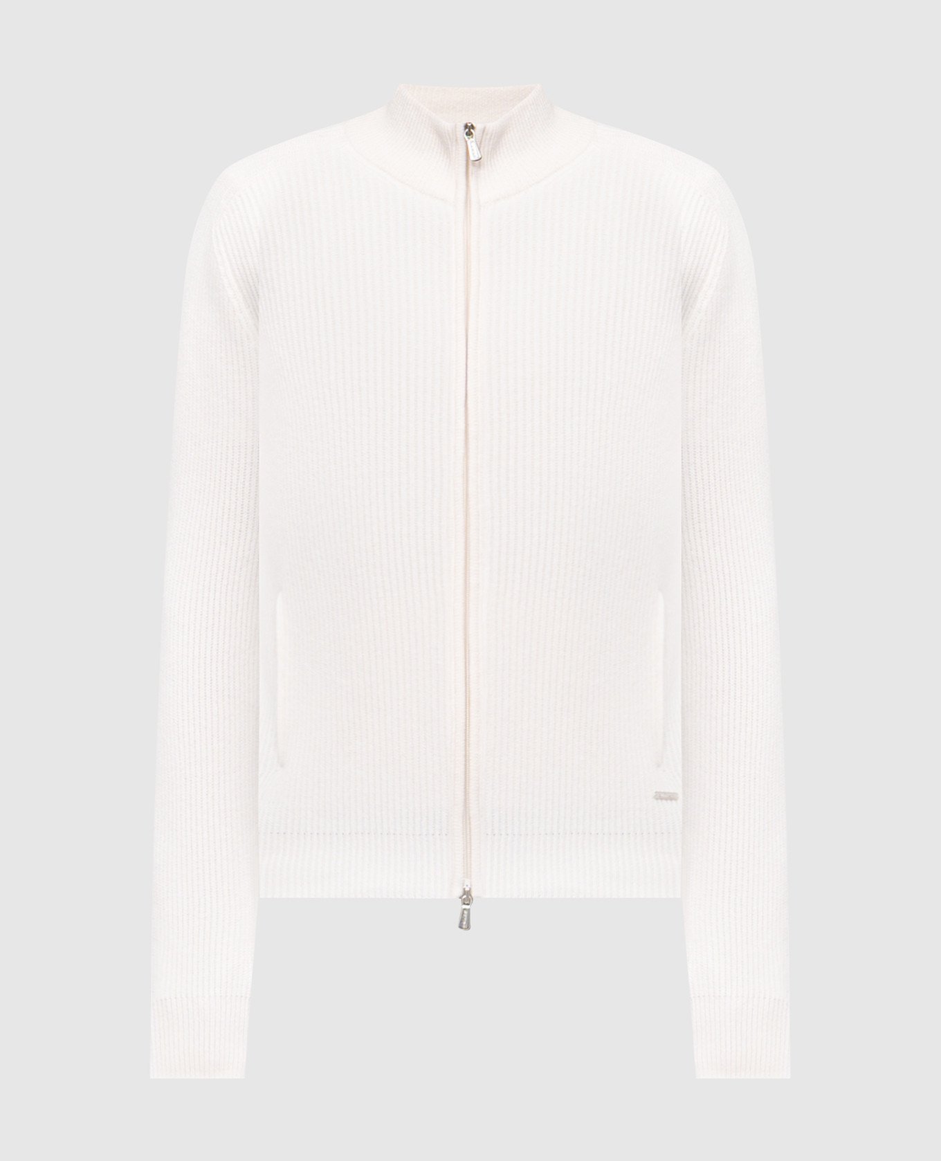 Белый кардиган из кашемира