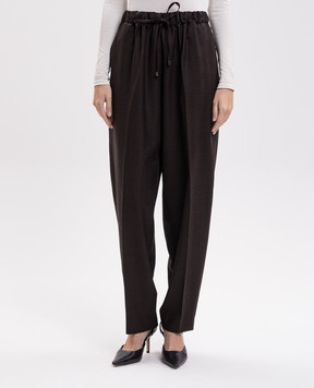 Kiton Коричневые брюки из шерсти D62106K0109I