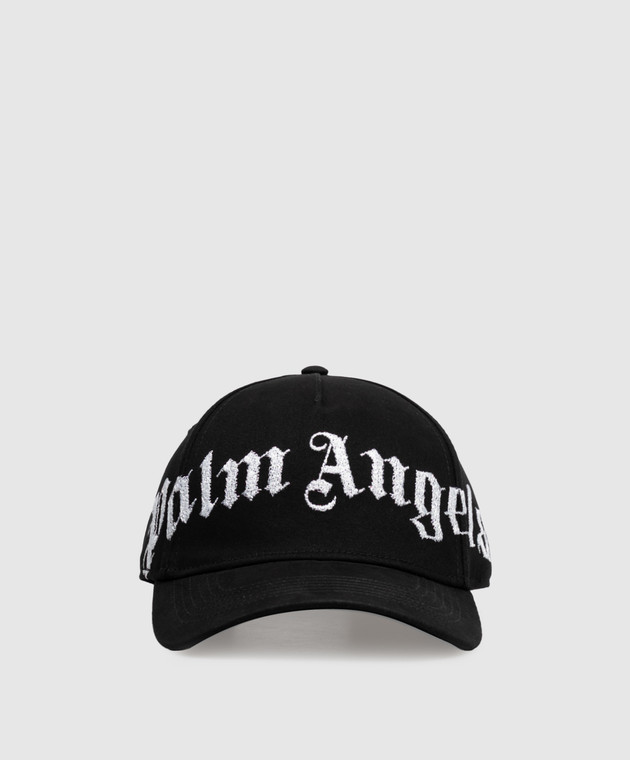 Palm Angels Чорна кепка з контрастною вишивкою логотипа PAMLB001FB005m