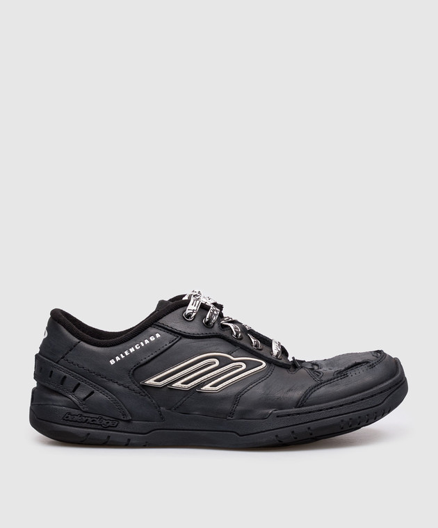 Balenciaga Чрні шкіряні кросівки Hamptons 841765WCURB