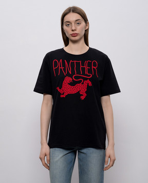 Valentino Чорна футболка Panther 8B3MG25WA55