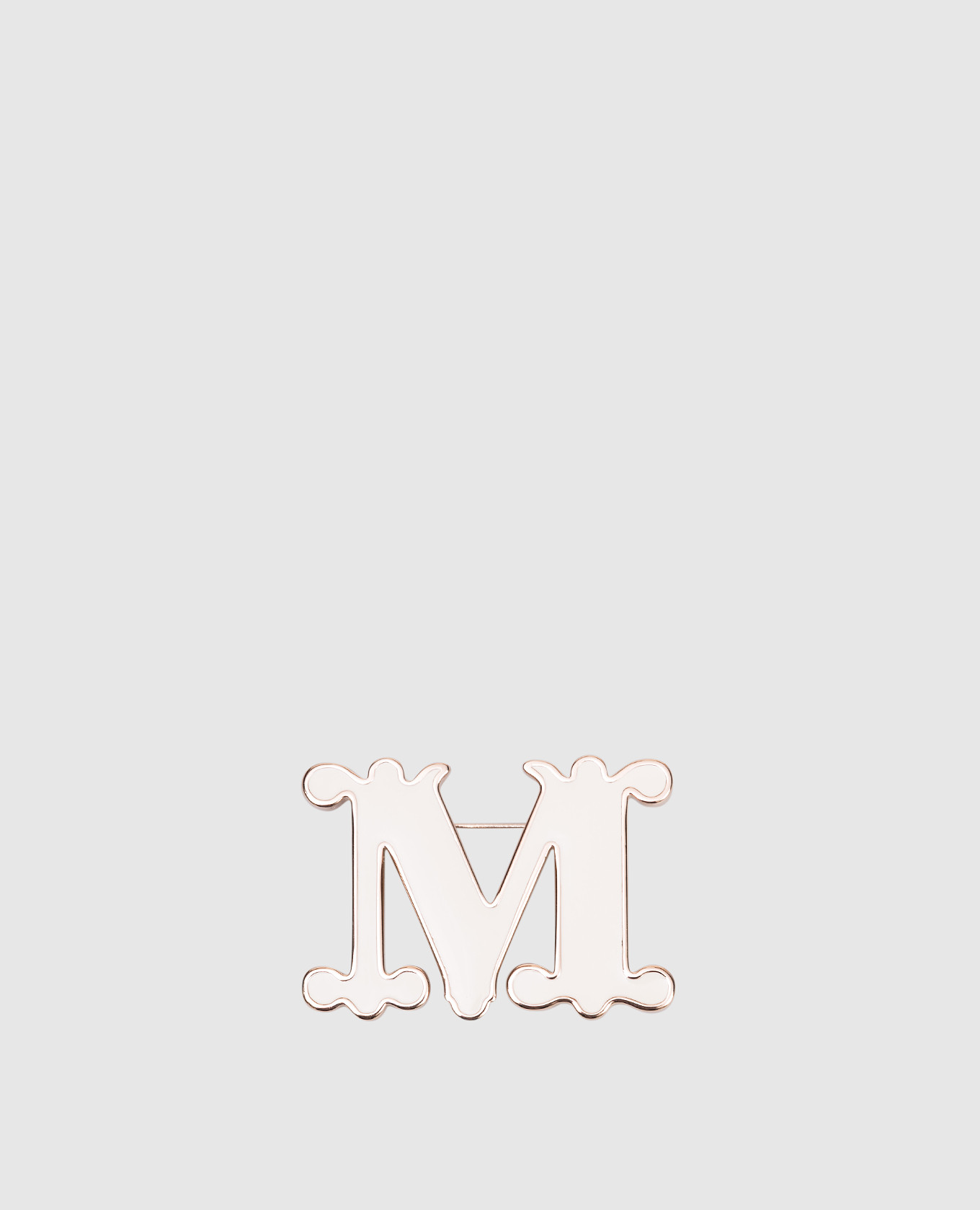 

Белая брошь в форме монограммы, Белый, Брошки