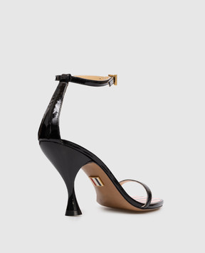 Thom Browne Чорні шкіряні лаковані босоніжки FFA007A00216