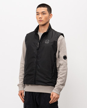 C.P. Company Metropolis Чорний жилет з принтом логотипа LVE027A110400A