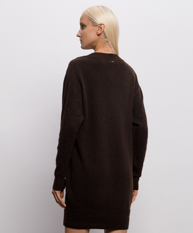 Twinset Коричнева сукня з вовною та кашеміром 262TP3551 зображення 4