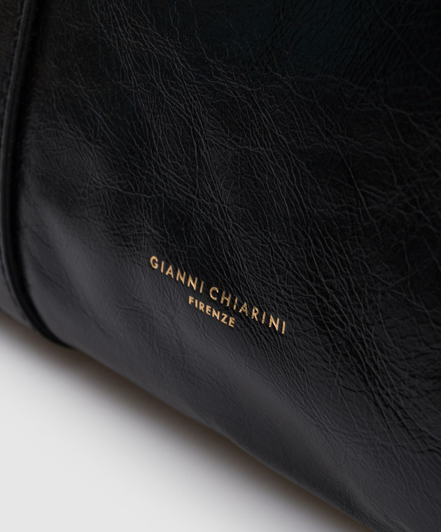 Gianni Chiarini Чорна шкіряна глянцева сумка-тоут Marghe BS11981RALPHCM зображення 4