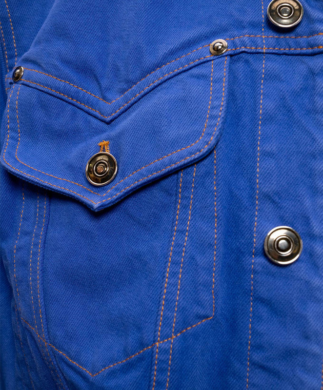 Versace Синяя джинсовая куртка 10245271A17871 изображение 5