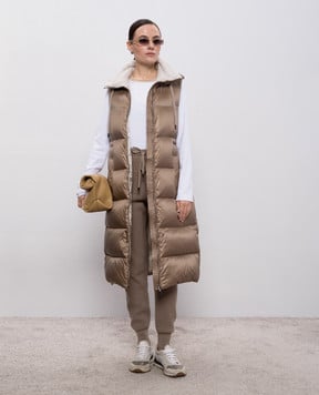 Peserico Коричневі джогери з вовни, шовку і кашеміру S94051F129018C