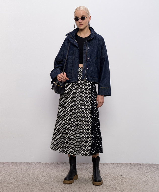 Max & Co Черная юбка на запах в горох MCORICAMO изображение 2