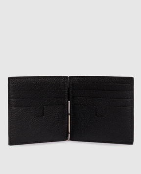 Tom Ford Черный кожаный портмоне с принтом логотипа Y0231LCL158S