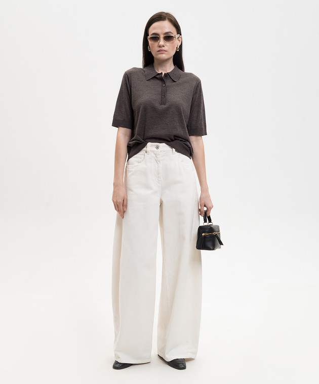 Loulou de Saison Коричневе поло Migo з кашеміру MIGO зображення 2