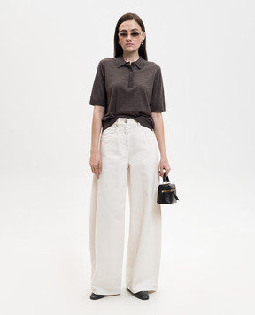 Loulou de Saison Коричневе поло Migo з кашеміру MIGO