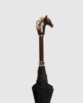 Pasotti Коричневый зонтик-трость Brown Horse OMITUO479RASOOXFORD17