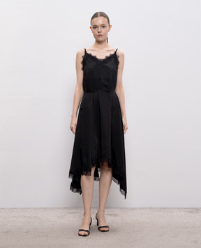 Juun.j Черное платье с кружевом JW6271W045