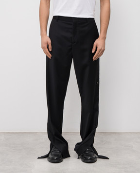 Heliot Emil Черные штаны Derby из шерсти M10239