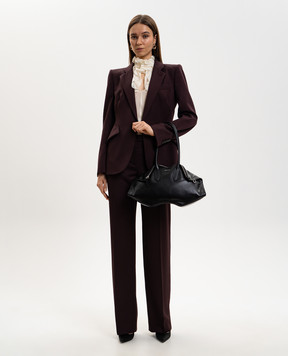 Alexander McQueen Бордовый жакет из шерсти 857750QJAAC