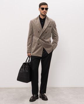 Brunello Cucinelli Штани чорного кольору з вовни ME226E1710