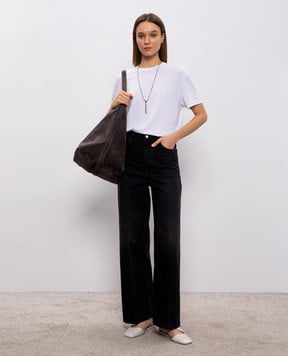 Toteme Чорні джинси з патчем 251WRB2426FB0046