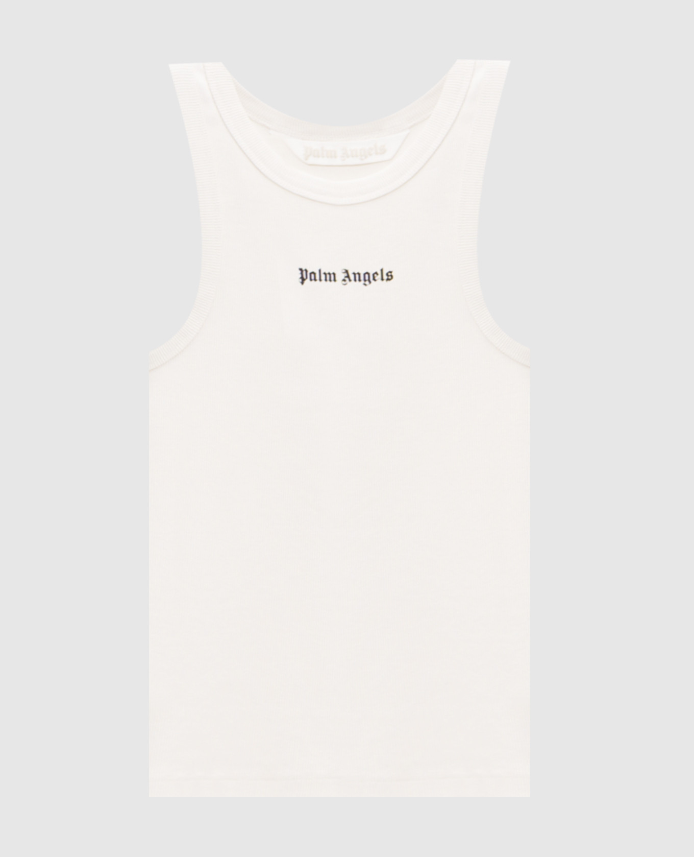 Майка цвета айвори в рубчик