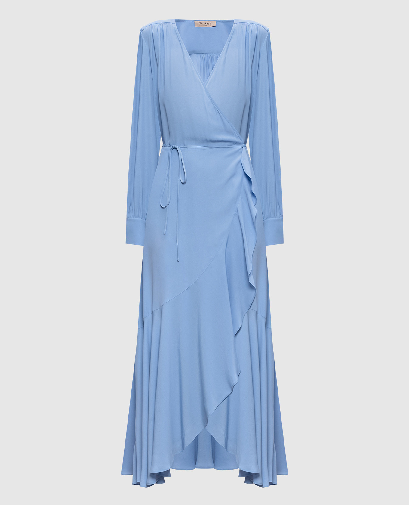 

Голубое платье на запах, Голубой, Повседневные платья