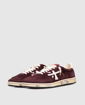 Premiata Бордовые замшевые кроссовки BSKT CLAY BSKTCLAY