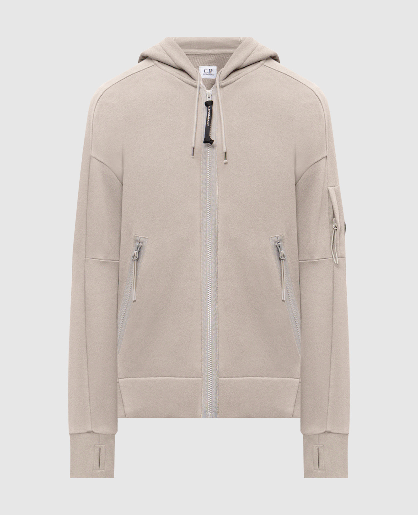 Серая спортивная куртка с логотипом патча