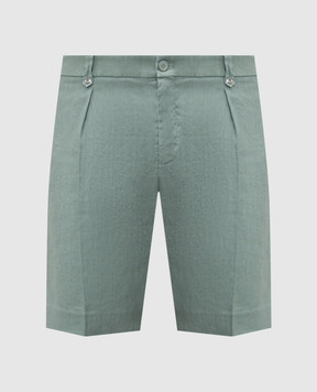 Stefano Ricci Зелені шорти з льоном M1T6100180LCTL1U