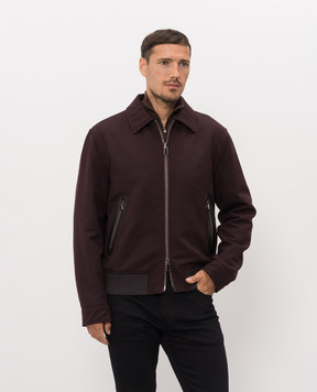 ISAIA Бордовая куртка из шерсти SX732494370