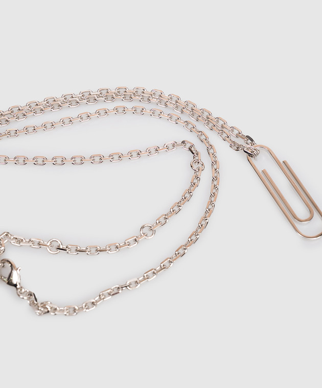 Off-White цепочка с подвеской Paperclip OMOB169S26MET001 изображение 3