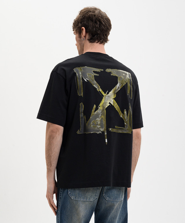 Off-White Черная футболка с эмблемой Dark Slime 44MAA120S26J002 изображение 4