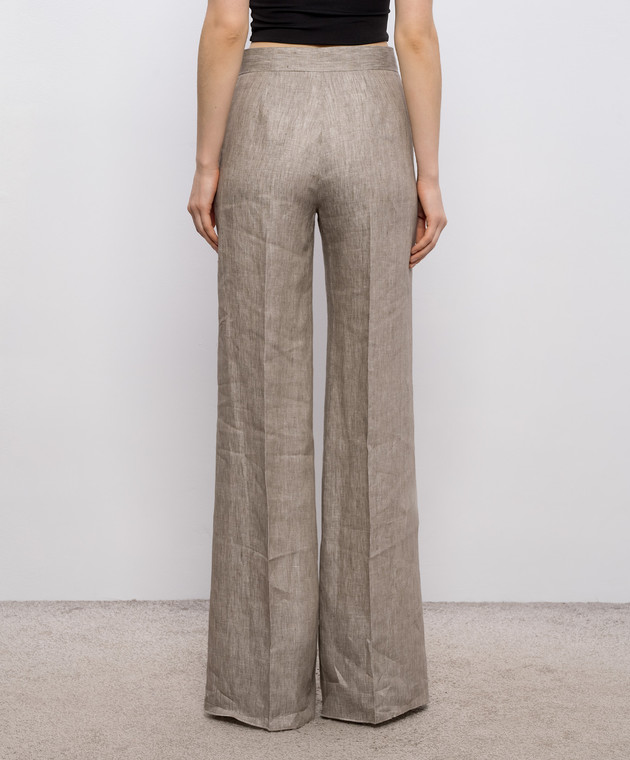 Max Mara Бежеві штани DESERTO з льону MXMDESERTO зображення 4