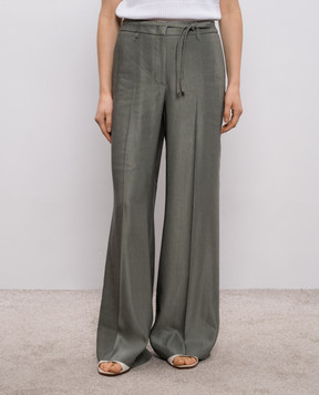 Peserico Зеленые брюки с льном P04274A01921