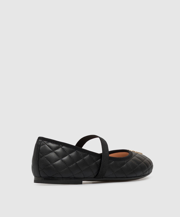 Dolce&Gabbana Черные кожаные балетки с стежкой D11433A09882736 изображение 3